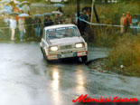 1987, Mecsek Rallye. J�zsefh�za es�ben.